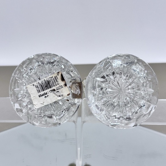 Crystal Clear Czech Republic Essex Salt & Pepper Shaker Set Approx 8" Tall - Picture 4 of 7